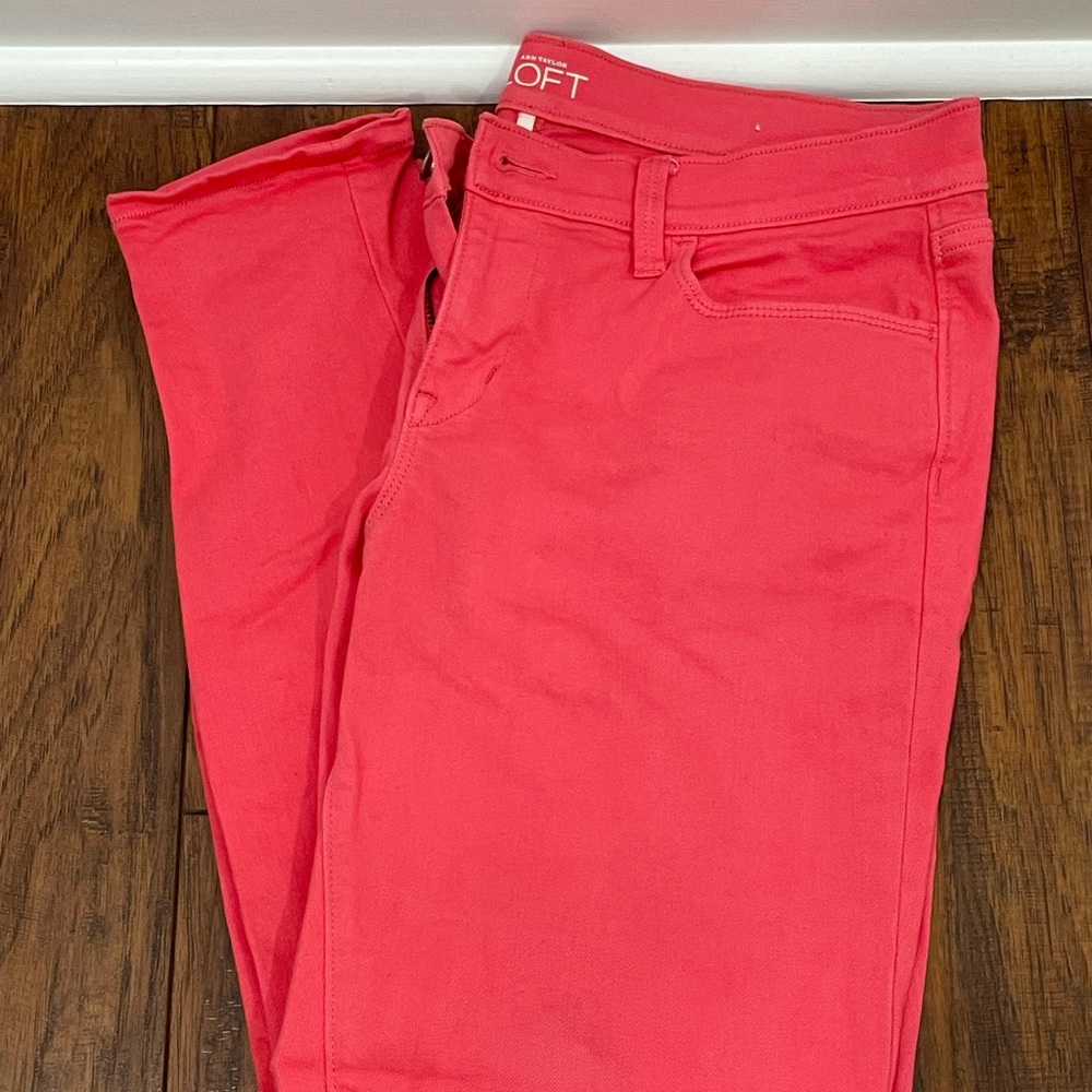 Loft Pink Super Skinny Jeans